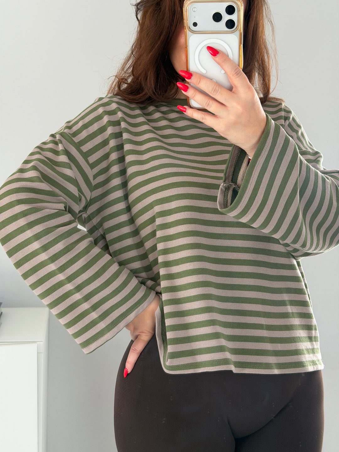 Oversize Shirt Stripe Lavibell