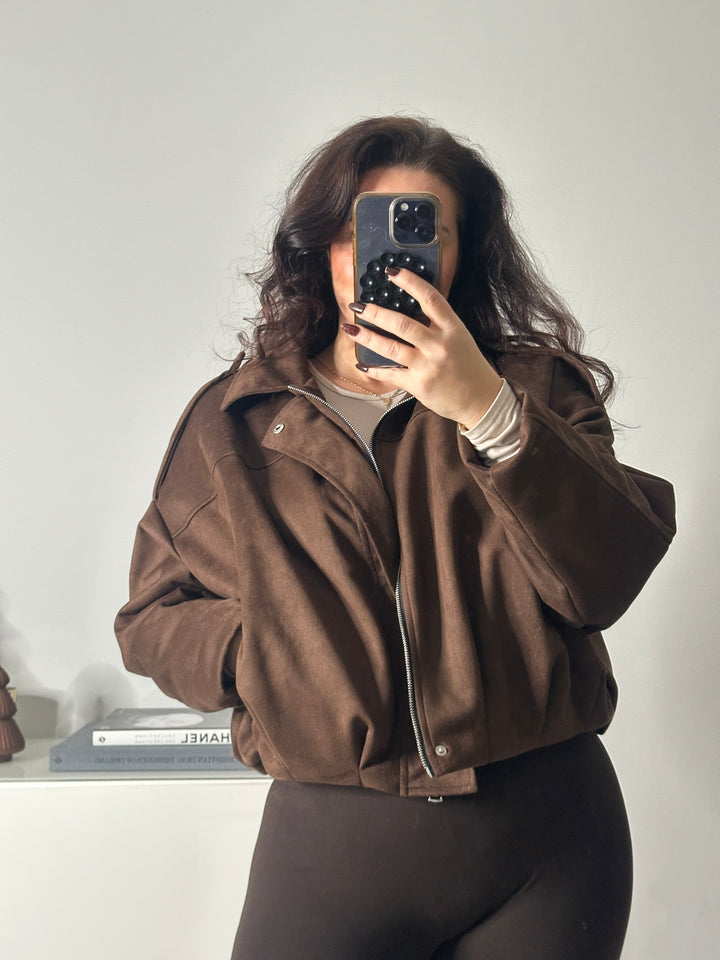 Gefütterte Wildlederjacke Stella