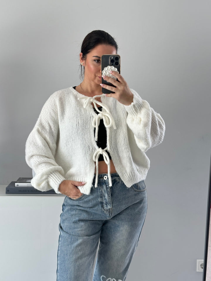Cardigan mit Schleifen