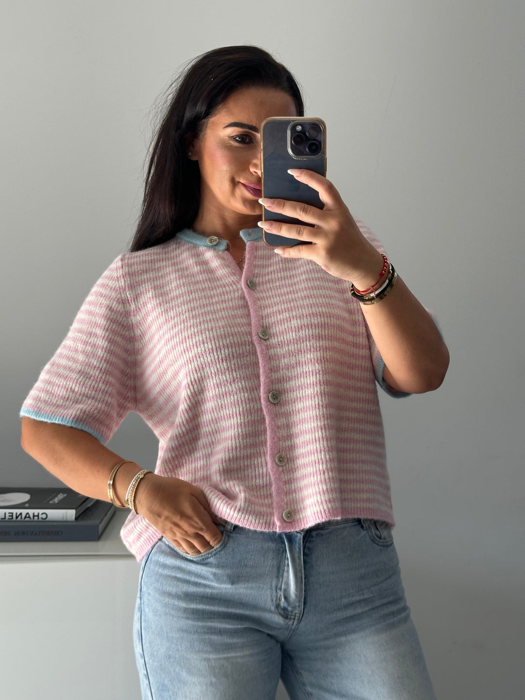 Kurzarm Cardigan Juna
