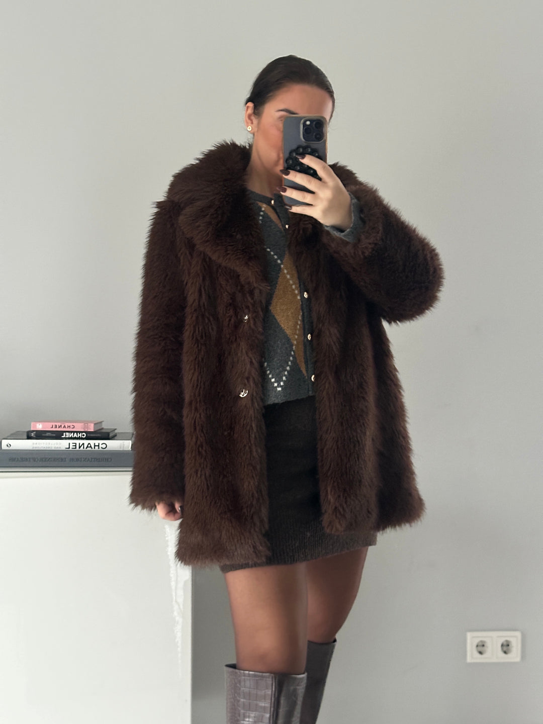 Faux fur Mantel Celine