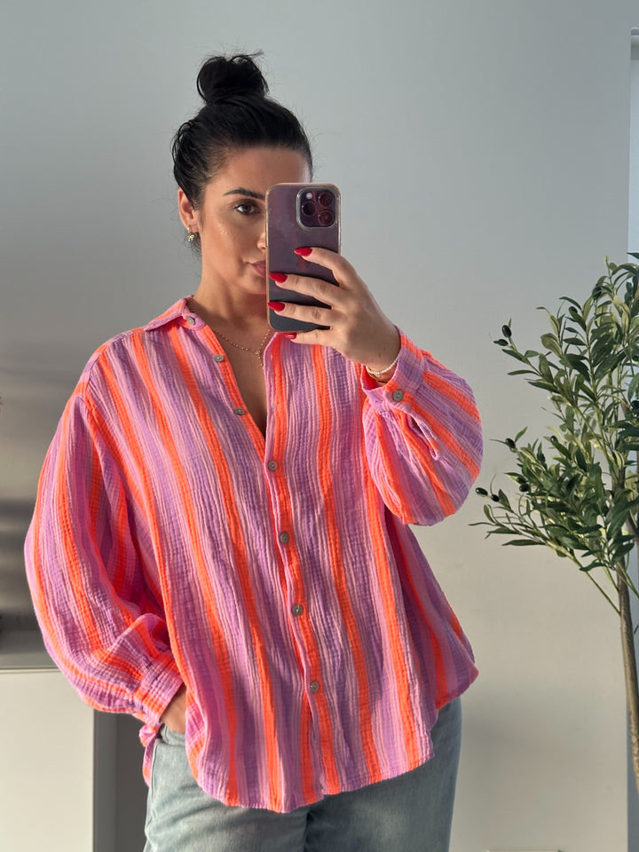 Musselinbluse Stripes