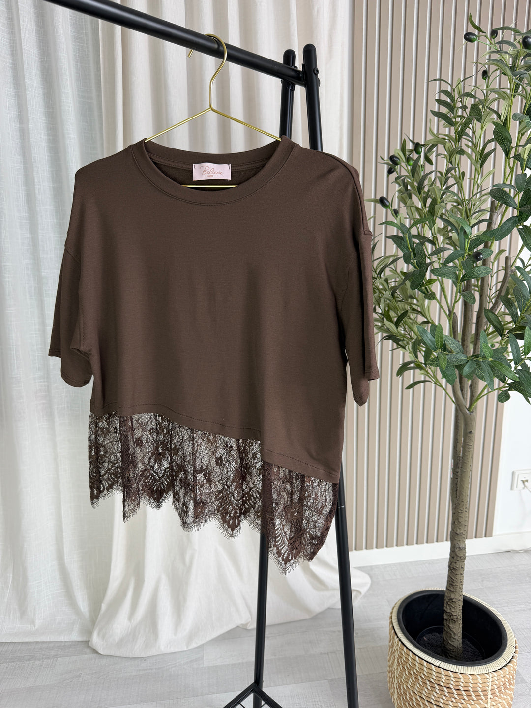 Lavibell Lace Detail Shirt