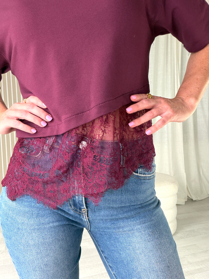 Lavibell Lace Detail Shirt