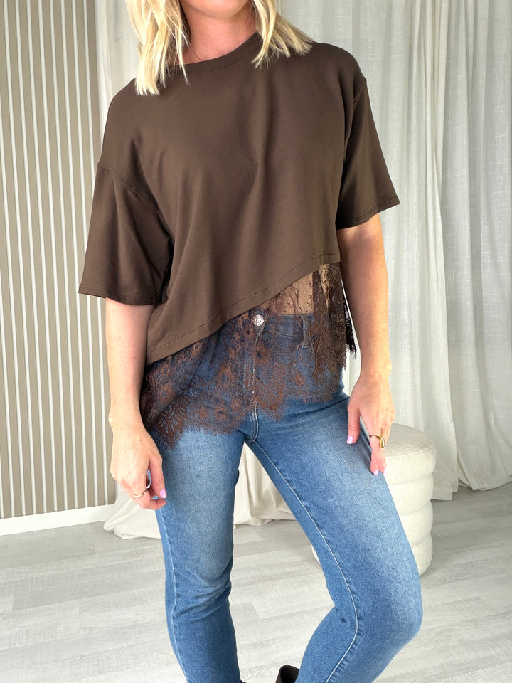 Lavibell Lace Detail Shirt
