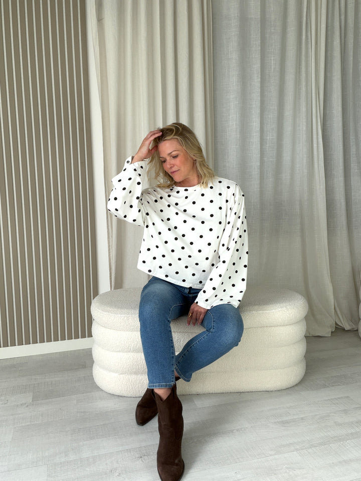 Lavibell Dot Cotton Longsleeve