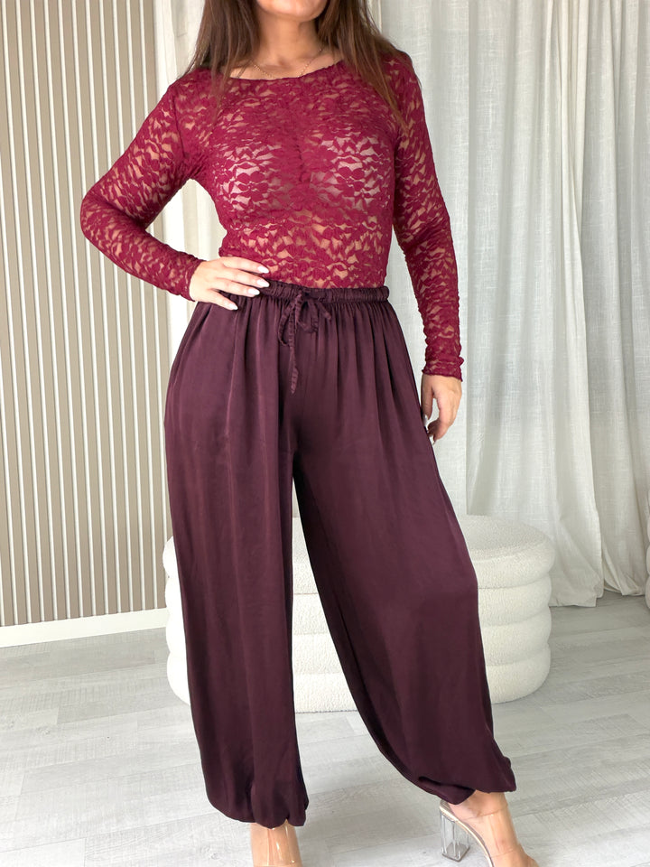 Lavibell Silky Balloon Pants