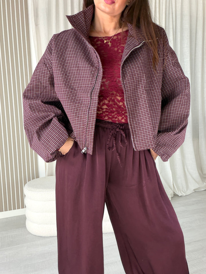 Lavibell Check Blouson Jacke