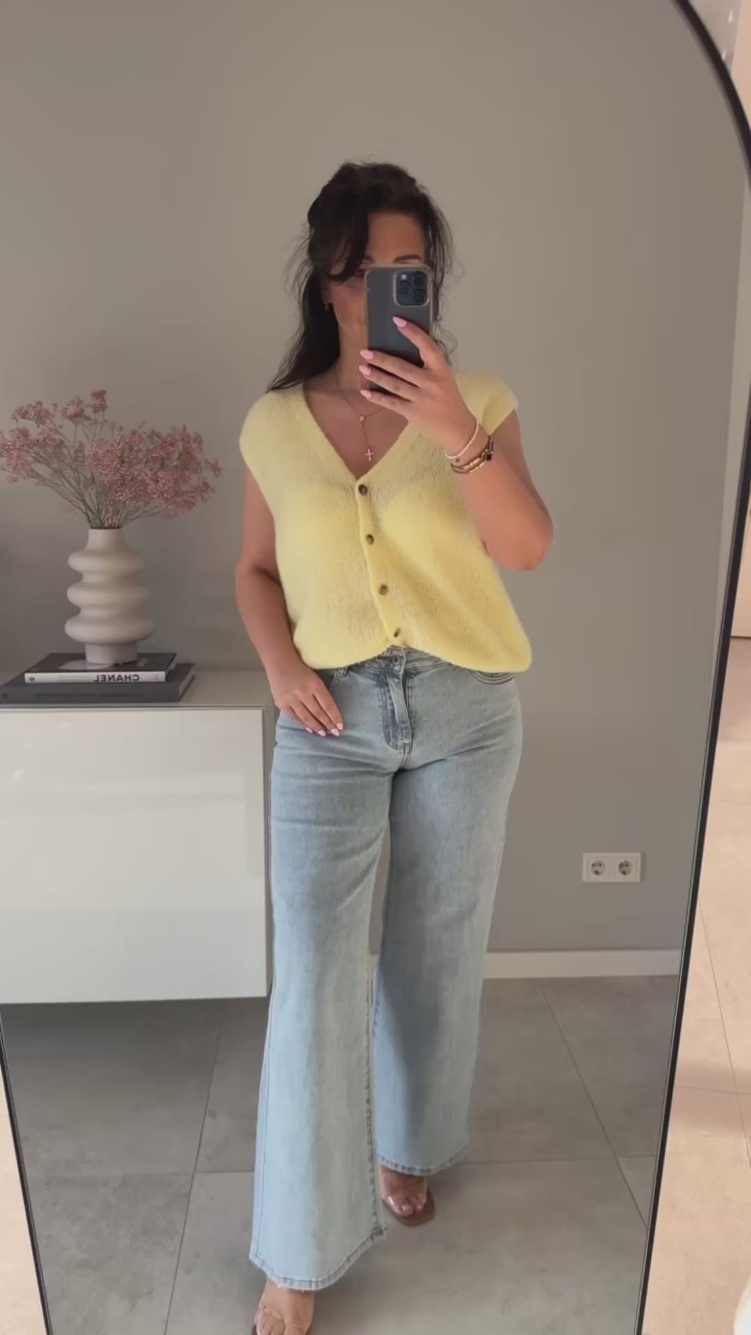 Jeanshose Wide