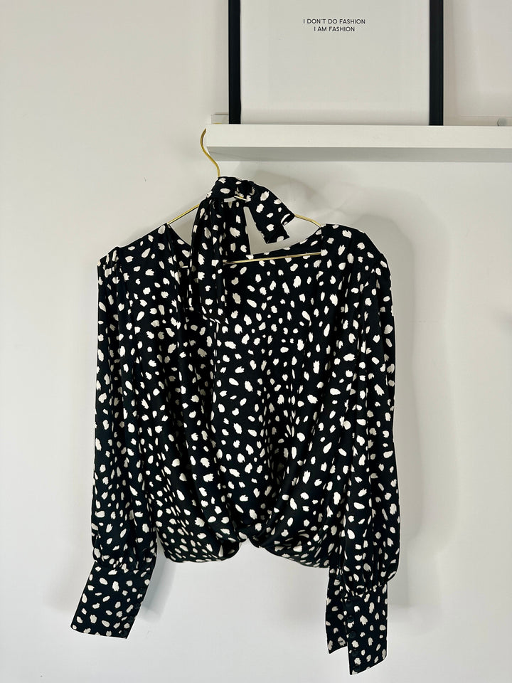 Wickelbluse mit Muster